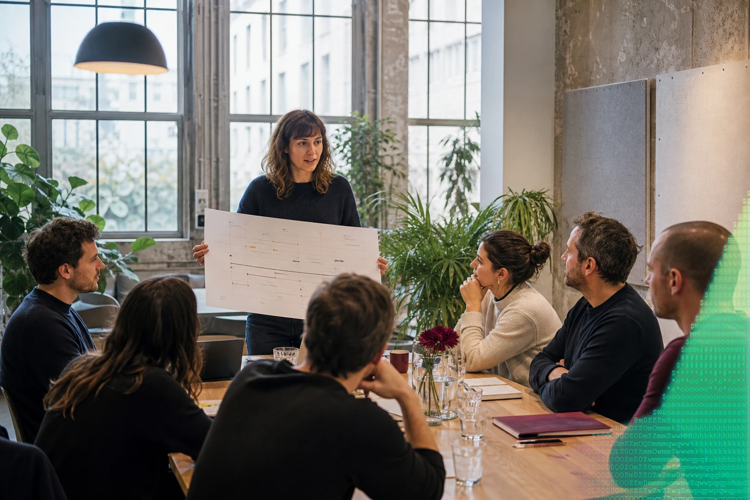 CEO présentant sa roadmap IA en comité de direction