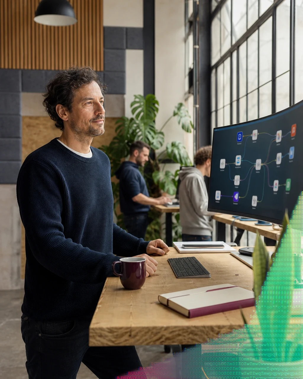 DSI français devant un workflow IA automatisé