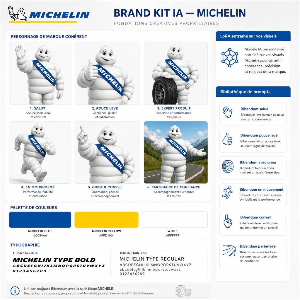 Brand kit IA propriétaire — prompts, références et LoRA